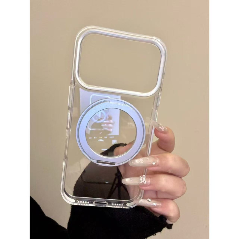 Θήκη προστασίας για συσκευές Apple σε στυλ Ins με 360‑μοιρών στήριγμα, υποστήριξη προσαρμογής.