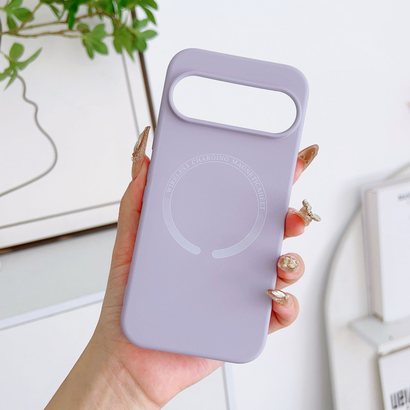 Husă pentru Google Pixel 10 – silicon lichid imitativ, margine dreaptă, magnetică, rezistență la uzură, protecție la cădere