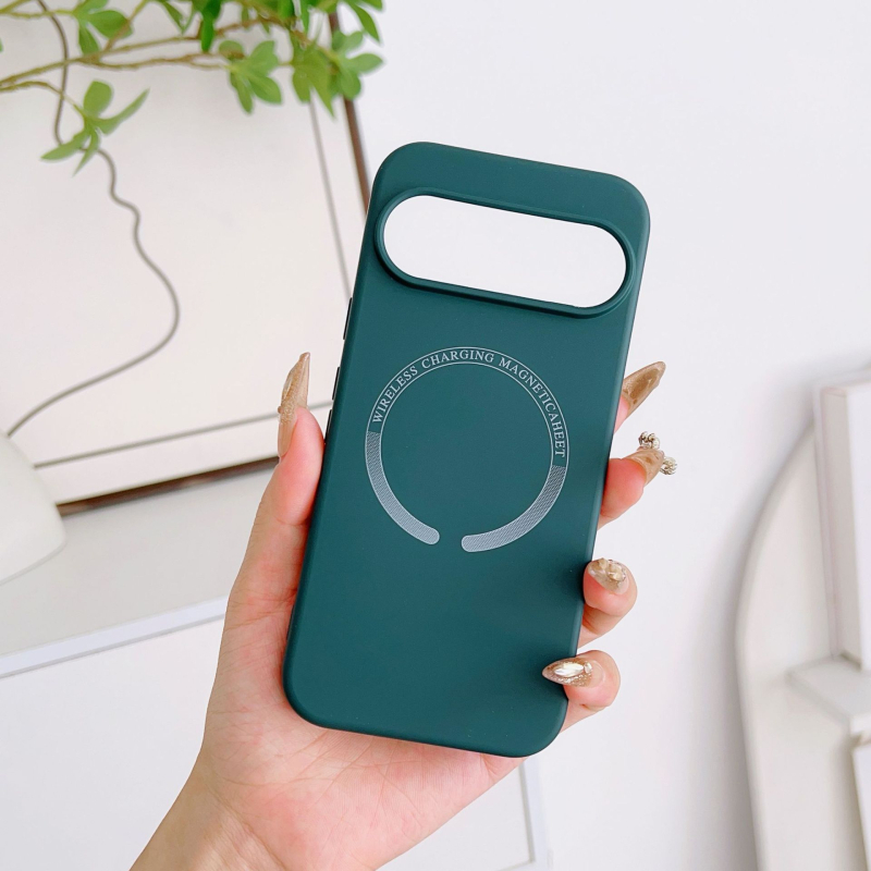 Husă pentru Google Pixel 10 – silicon lichid imitativ, margine dreaptă, magnetică, rezistență la uzură, protecție la cădere