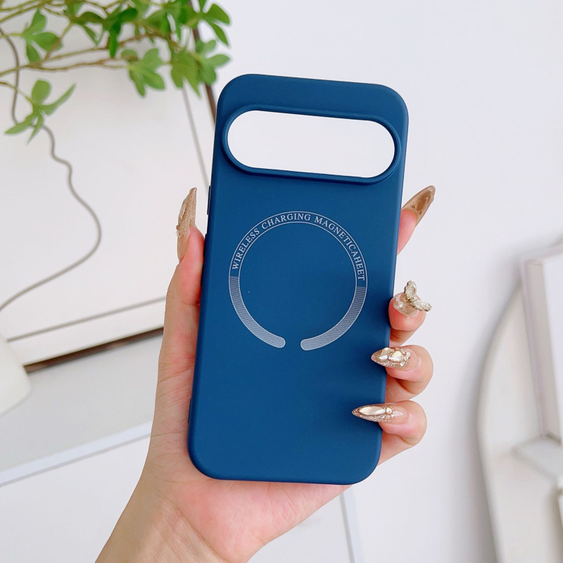 Husă pentru Google Pixel 10 – silicon lichid imitativ, margine dreaptă, magnetică, rezistență la uzură, protecție la cădere