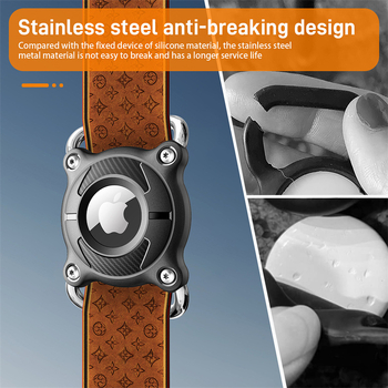 Apple AirTag aizsargkorpuss mājdzīvnieka kaklai ar metāla sprādzi, stingrs korpuss, ūdensizturīgs, injekcijas formēšana