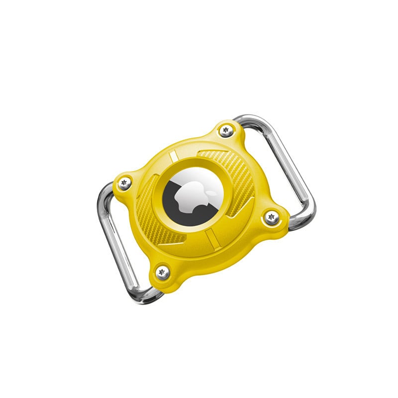 Apple AirTag aizsargkorpuss mājdzīvnieka kaklai ar metāla sprādzi, stingrs korpuss, ūdensizturīgs, injekcijas formēšana