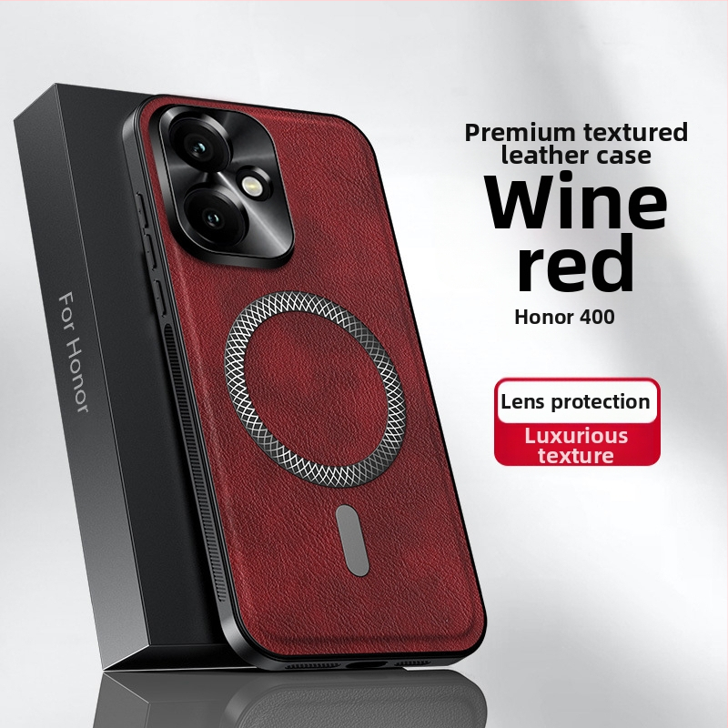 HONOR 400Pro telefona vāciņš – ādas tekstūra, PC korpuss, pret kritieniem, Youke