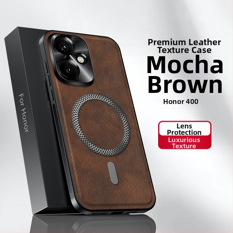 HONOR 400Pro telefona vāciņš – ādas tekstūra, PC korpuss, pret kritieniem, Youke