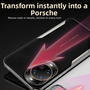 Huawei tālruņa korpuss – mākslīgā āda, reljefas apdruka, mīkras malas, kritienu aizsardzība