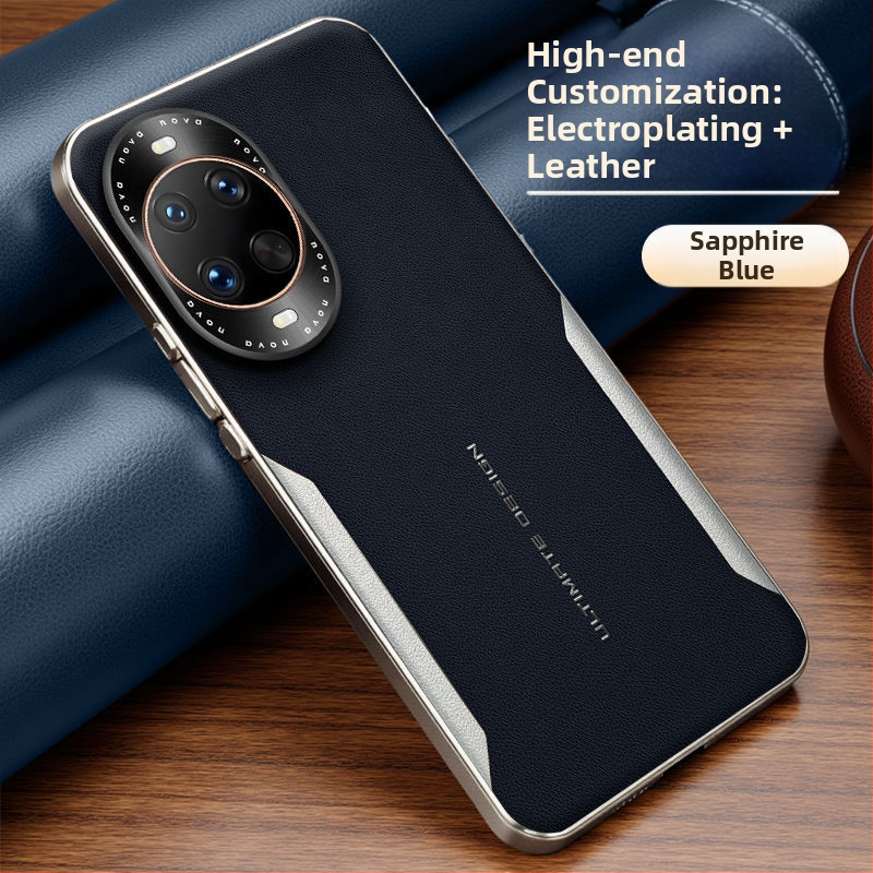 Huawei tālruņa korpuss – mākslīgā āda, reljefas apdruka, mīkras malas, kritienu aizsardzība