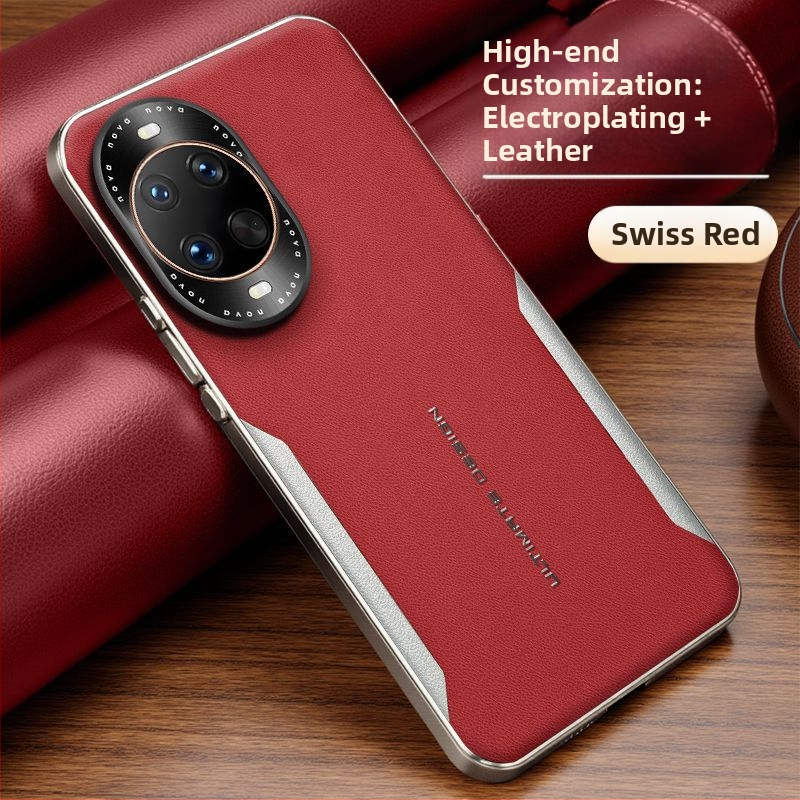 Huawei tālruņa korpuss – mākslīgā āda, reljefas apdruka, mīkras malas, kritienu aizsardzība