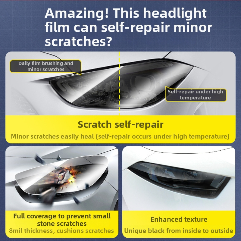 Mercedes-Benz TPU žibintų plėvelė, atspari įbrėžimams, įbrėžimų remontas, šviesos kontrolė, apsauginė plėvelė