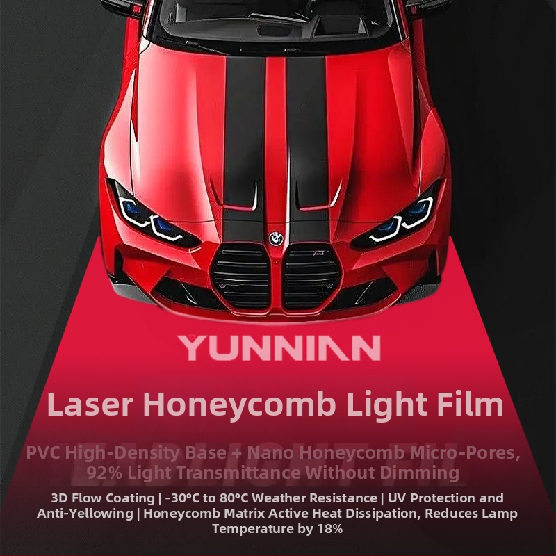 Honeycomb laserinė plėvelė priekinėms šviesoms automobiliams ir motociklams - apsauginė plėvelė priekinėms ir galinėms šviesoms, PVC medžiaga, prekės ženklas Cloud Carriage