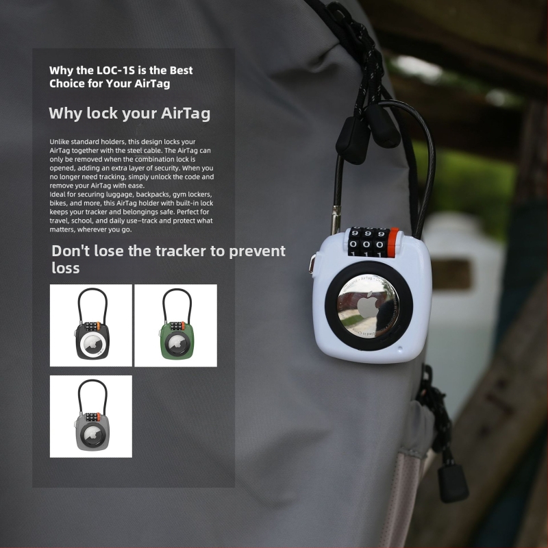 Apple AirTag aizsargapvalks – ciets korpuss no cinka sakausējuma, anti‑loss izsekošanas ierīce ar paroles aizsardzību