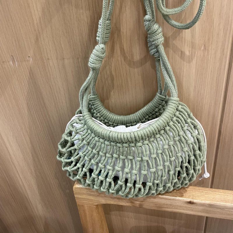 Minimalistička mrežasta torba za plažu, pletena torbica za telefon, ležerni stil