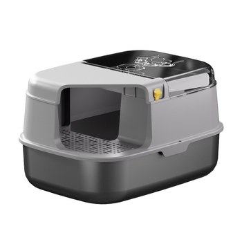 Котешка тоалетна – напълно затворена, коридорен стил, сваляема, лесна за почистване, квадратна конструкция метал+пластмаса