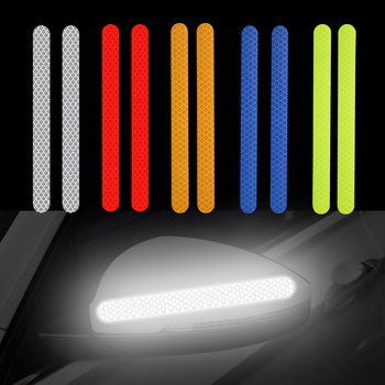 Автомобилен рефлектиращ самозалепващ стикер за тяло и огледало – линейна шарка, предупредителен филм, защита от надраскване