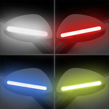 Автомобилен рефлектиращ самозалепващ стикер за тяло и огледало – линейна шарка, предупредителен филм, защита от надраскване