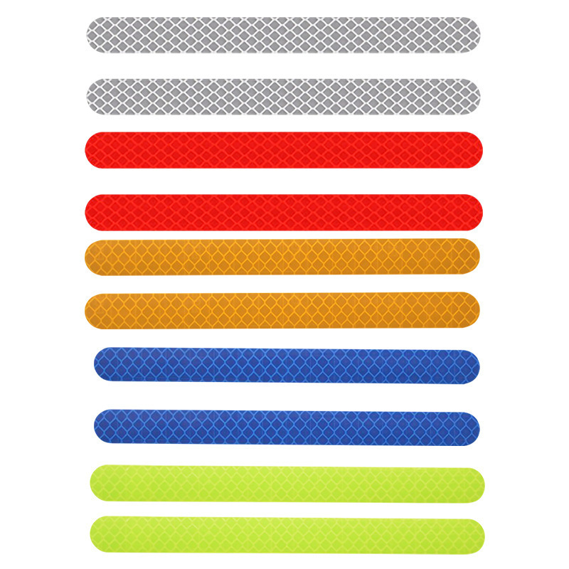 Автомобилен рефлектиращ самозалепващ стикер за тяло и огледало – линейна шарка, предупредителен филм, защита от надраскване