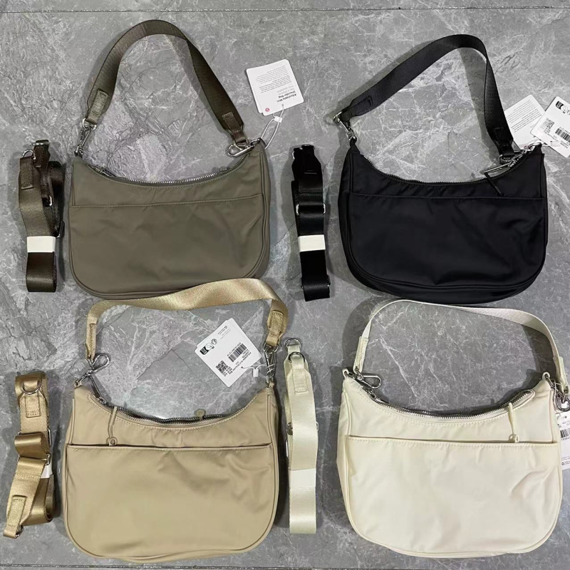 Ženska mini torbica za rame u obliku dumplinga, materijal najlon, zatvarač, podstava od poliestera, gradski minimalistički stil