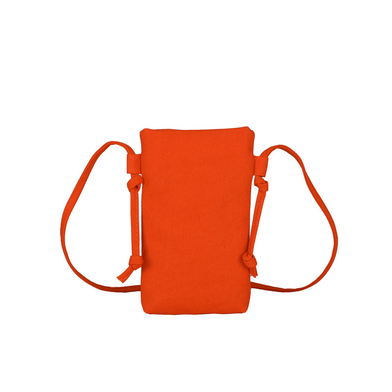 Ženska platnena crossbody torba, korejsko-japanski stil, vertikalni kvadratni oblik, magnetsko zatvaranje, džep za telefon, poliester podstava