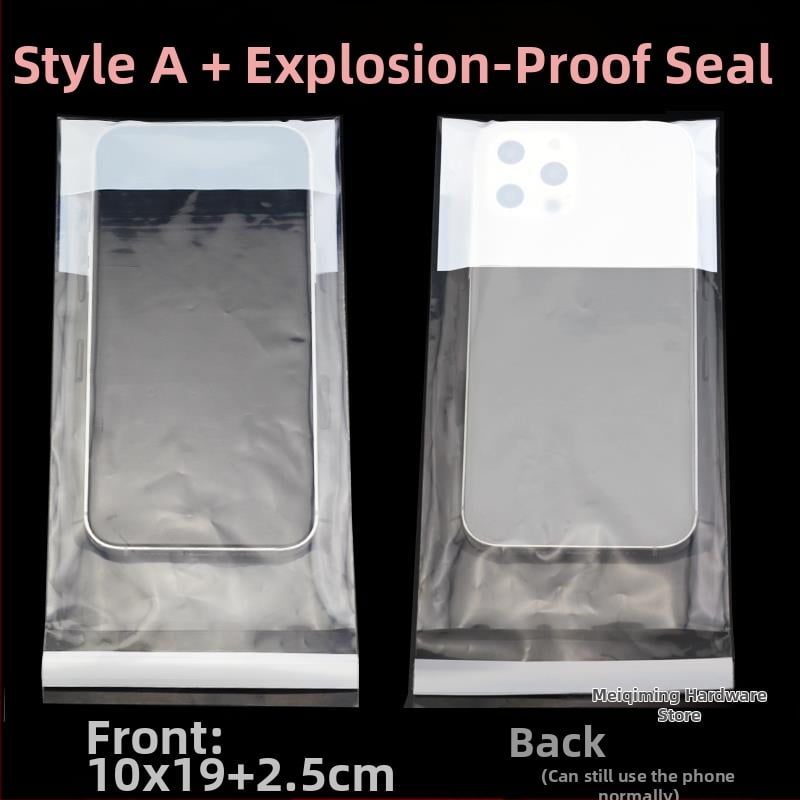 Vienkartinė mobiliųjų telefonų dėžutė su anti-kameros apsauga, privatumo gaubtu ir lipniu uždarymu