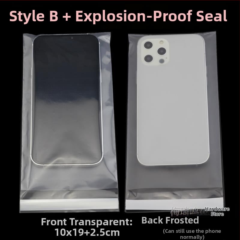 Vienkartinė mobiliųjų telefonų dėžutė su anti-kameros apsauga, privatumo gaubtu ir lipniu uždarymu