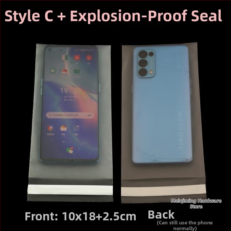 Vienkartinė mobiliųjų telefonų dėžutė su anti-kameros apsauga, privatumo gaubtu ir lipniu uždarymu