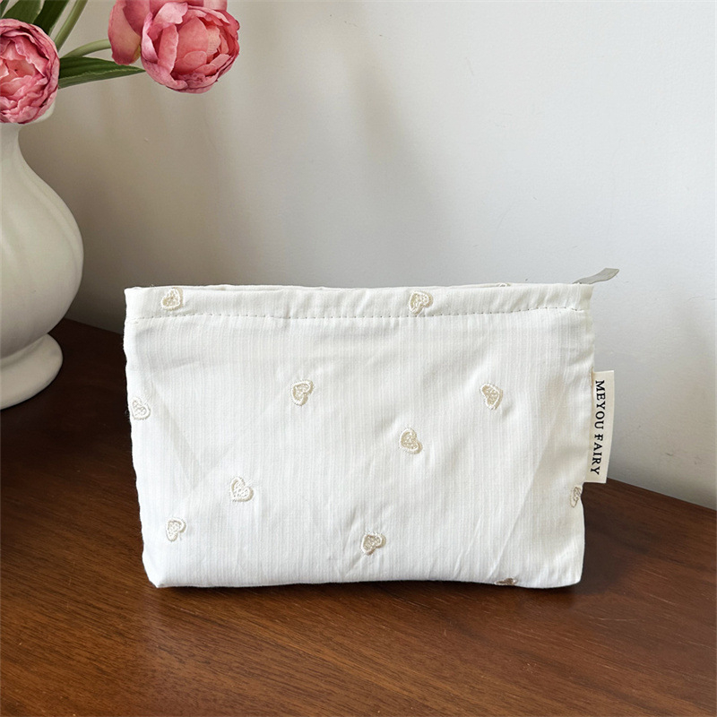 Geantă de cosmetică, cu capacitate mare, mâner de purtare, poliester, model în dungi, căptușeală din pânză