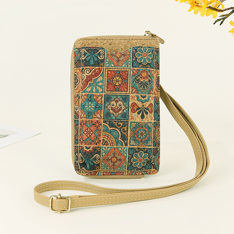 Korek torba za telefon, boemski stil, multifunkcionalna s pretincima za kartice i novčanik, crossbody, jesen 2024