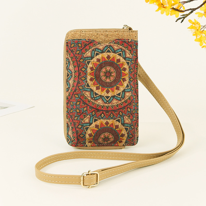 Korek torba za telefon, boemski stil, multifunkcionalna s pretincima za kartice i novčanik, crossbody, jesen 2024