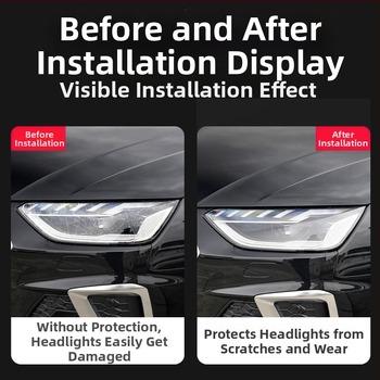 Priekšējo lukturu aizsargfilms | Hidrogel membrāna | Vienu daļu veidots formējums | Skrāpējumu un nodiluma izturīgs | Audi lukturiem