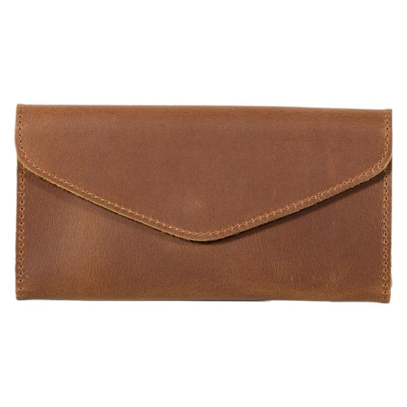 Taška na mobilný telefón z kože Crazy Horse, pravá koža, horizontálny štvorcový tvar, uzatváranie s klapkou, klip na bankovky