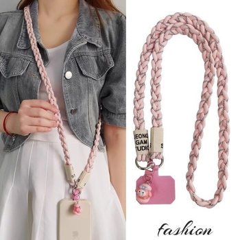 Női telefontok hosszú vállpánttal, műanyag anyag, hőátviteles nyomtatás, női stílus, rajzfilm motívum