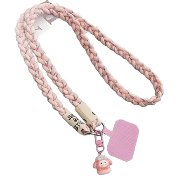 Női telefontok hosszú vállpánttal, műanyag anyag, hőátviteles nyomtatás, női stílus, rajzfilm motívum