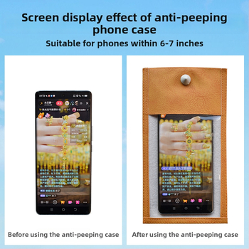 Mobiliojo telefono dėklas su anti-fotografavimo apsauga, stačiakampio dizaino, PVC+PU medžiaga, unisex dizainas, vestuvėms