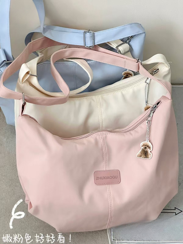 Crossbody dumpling torba – najlon, zatvarač, unutarnja džep s zatvaračem i džep za telefon, Pig xiaogu