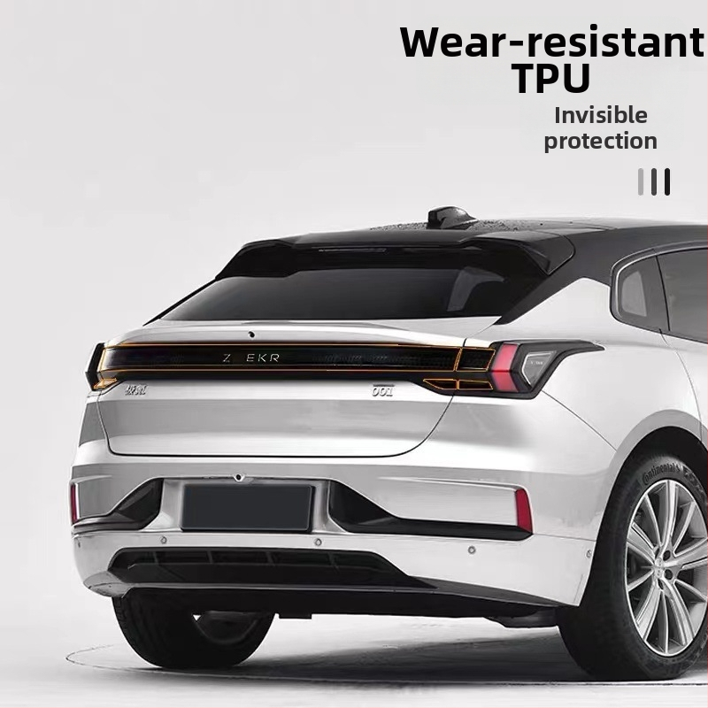 TPU plėvelė priekinėms ir galinėms žibintams Zeekr 001 (2021–2024) – atsparumas dėvėjimuisi, įbrėžimams atsparus, DRL apsauga