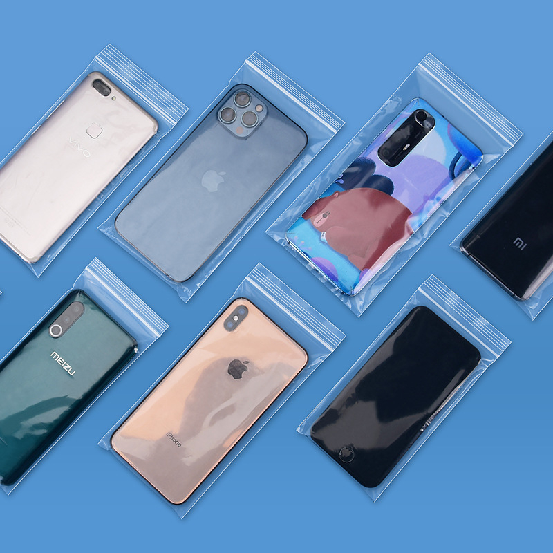 Egyszer használatos érintőképernyős telefon tasak, átlátszó, vízálló és porálló, önzáró tömítéssel 0.5–2 cm