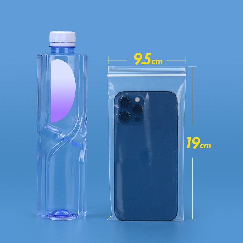 Egyszer használatos érintőképernyős telefon tasak, átlátszó, vízálló és porálló, önzáró tömítéssel 0.5–2 cm