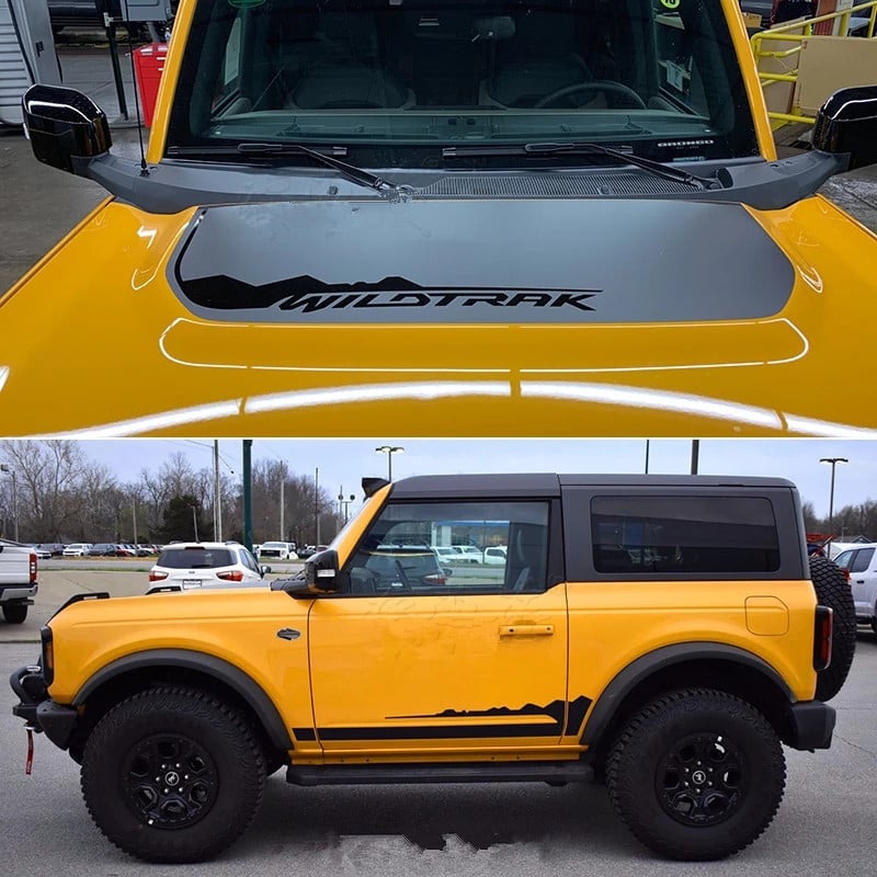 Set naljepnica za Ford Bronco – naljepnice za poklop motora i bočne pragove, samoljepljive naljepnice, jednofareban uzorak, Jin Zherui