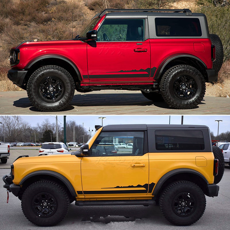 Set naljepnica za Ford Bronco – naljepnice za poklop motora i bočne pragove, samoljepljive naljepnice, jednofareban uzorak, Jin Zherui