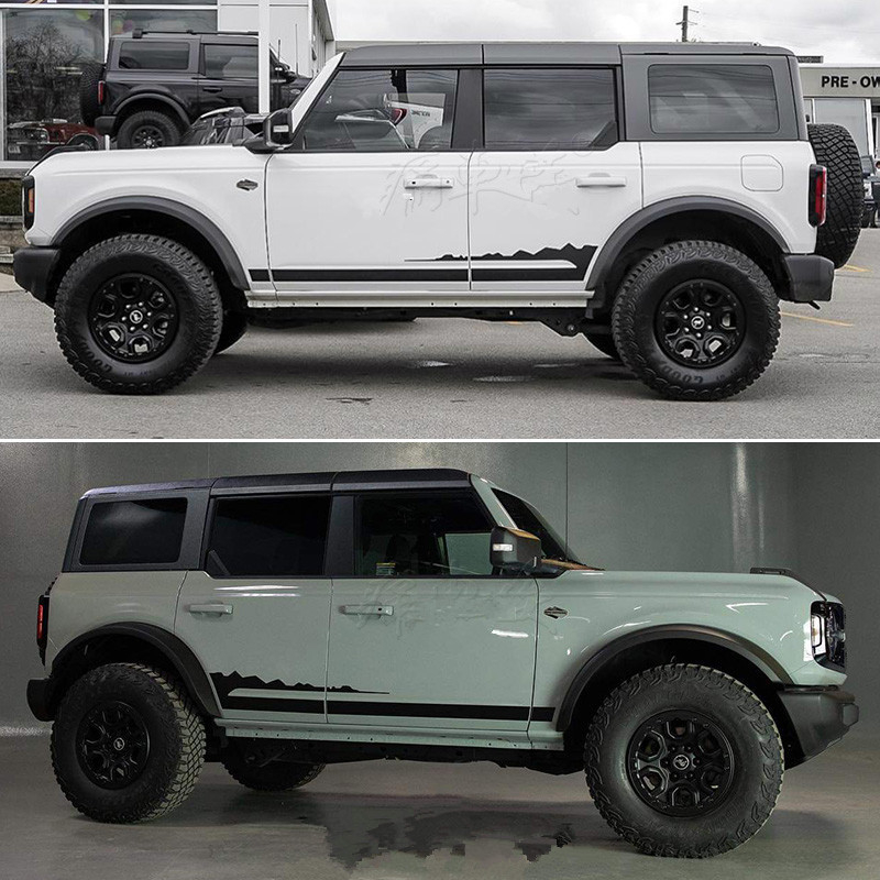 Set naljepnica za Ford Bronco – naljepnice za poklop motora i bočne pragove, samoljepljive naljepnice, jednofareban uzorak, Jin Zherui