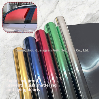 Automašīnas termoizolācijas plēve - gradienta krāsu automašīnas plēve, zīmols Sam Optical, iepakojums papīra caurulē