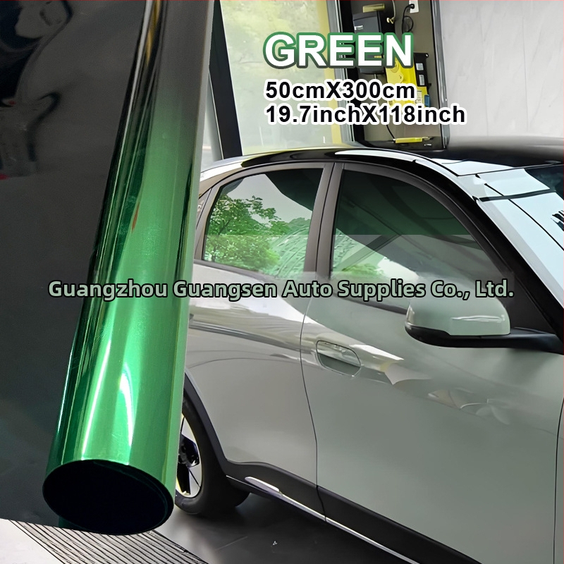 Automašīnas termoizolācijas plēve - gradienta krāsu automašīnas plēve, zīmols Sam Optical, iepakojums papīra caurulē