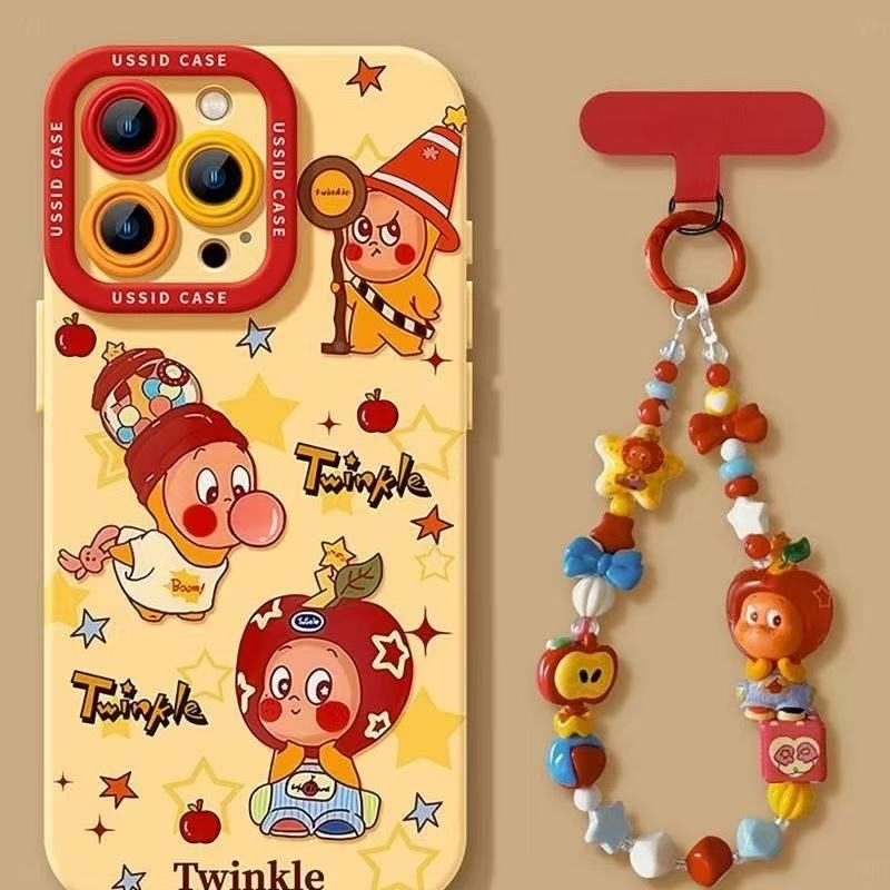 Lanac za mobitel s karikaturnim dizajnom zvijezde, PVC materijal, ljepilo, Ulexin