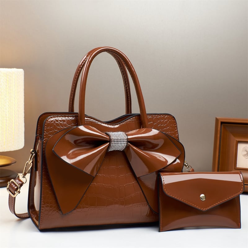 PU кожа дамска чанта през рамо и кръст с цип, хоризонтална правоъгълна форма, единична презрамка — Lady Bazaar (лято 2025)