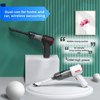 HL-103 Bezdrôtový kompaktný vysávač do auta a domova — 7.4V, 120W, 6000Pa, dvojúčelový, bez káblu