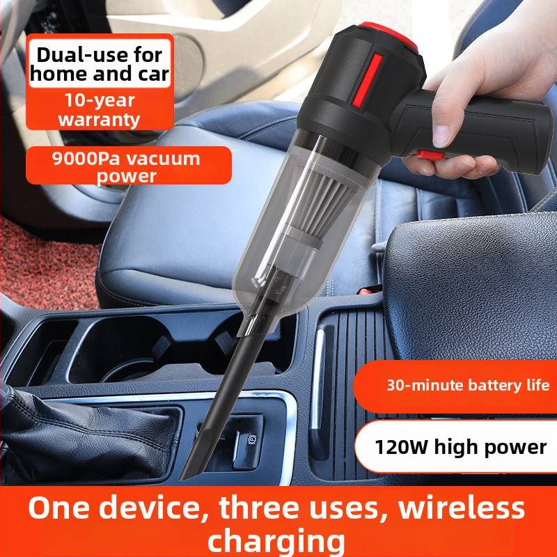 HL-103 Bezdrôtový kompaktný vysávač do auta a domova — 7.4V, 120W, 6000Pa, dvojúčelový, bez káblu