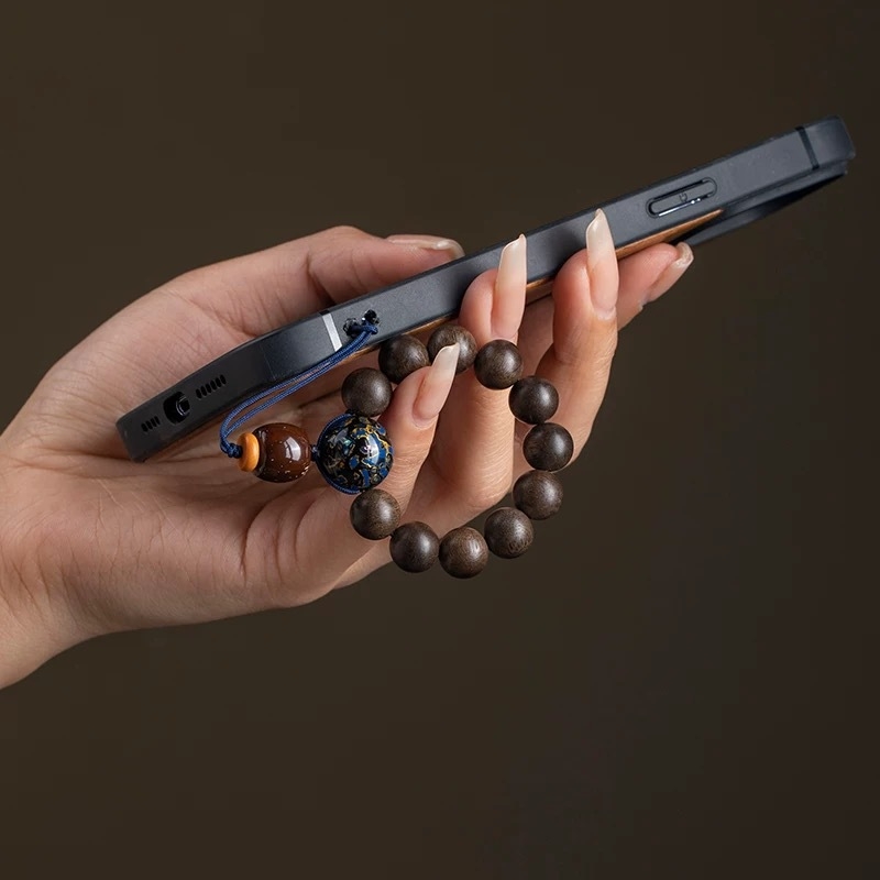 Lanț pentru telefon cu lac cinnabar, finisaj lucios, marcă Jinghui, pandantiv-cheie, design original, model zodiac