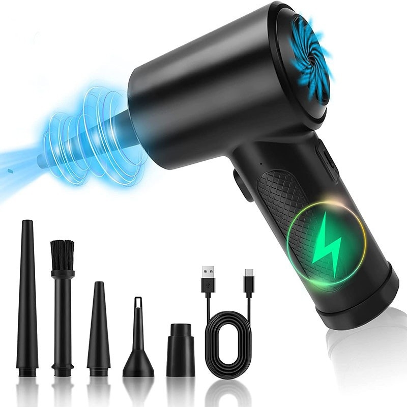 Автомобилен безжичен преносим прахоразпръсквач, 2-в-1 всмукване и духане, с осветление, 11.1V, 65W, 6000Pa