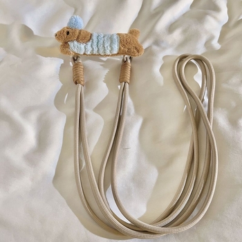 Zi Rui Lanyard pluș pentru telefon cu sfoară PP și cataramă metalică – clips crossbody, stil cuplu