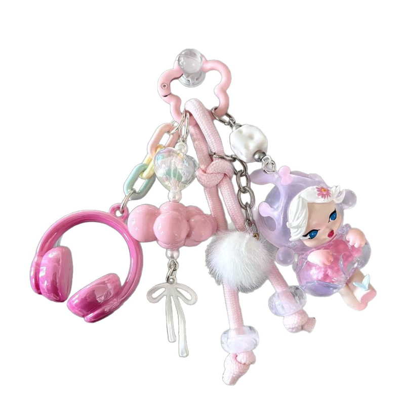 Breloc pentru geantă și lanț pentru telefon cu design drăguț; modele: inimă, picătură de apă, clopot; material: compozit; marcă: Taomu; procesare: semi-manual; an/sezon: Iarna 2025