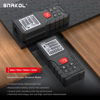 Sniko distanțier laser 120 m, instrument portabil digital infraroșu pentru măsurători în interior